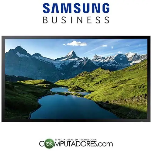 Monitor Profissional LFD Samsung Smart Signage Stand Alone com Tela Crystal Ultra HD 4K de 85" QB85C (LH85QBCEBGCXEN)