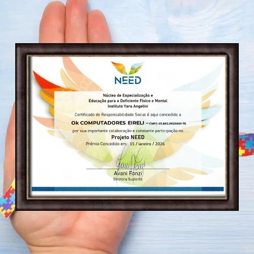 Post Ong Need - Certificado de Responsabildiade Social para OK Computadors