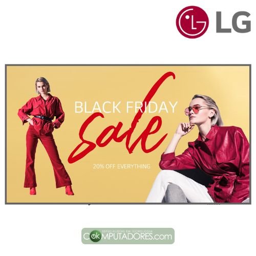 Monitor Profissional LFD LG Digital Signage 98UM5K-B com Tela LED ADS Ultra HD 4K de 98 polegadas