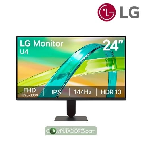 Monitor Gamer LG 24U411B-B com Tela LED IPS Full HD de 24 polegadas