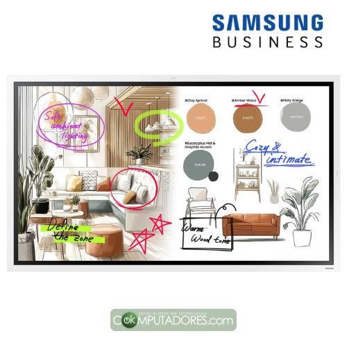 Monitor Interativo Samsung Flip Pro WMFX Touch Ultra HD 4K Aulas, Treinamento e Colaboração Eficiente