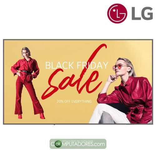 Monitor Profissional LFD LG Digital Signage 98UM5K-B com Tela LED ADS Ultra HD 4K de 98 polegadas